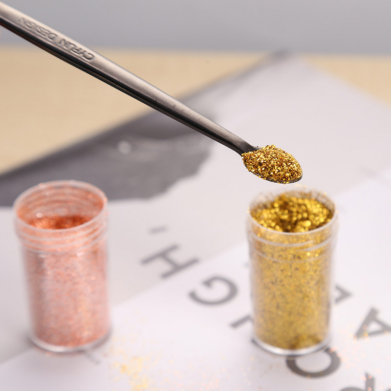 Împingător de cuticulă cu două capete Lingură pentru îndepărtarea pielii moarte Curățător de artă din oțel inoxidabil Unelte pentru arta unghiilor Linguriță de lac cu gel pentru unghii