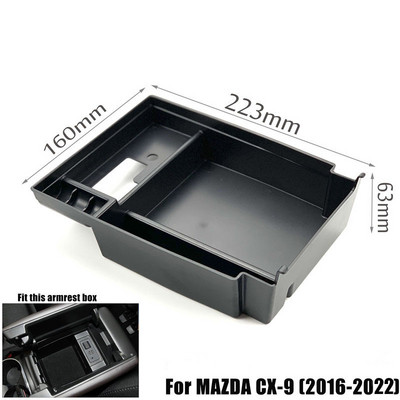 Αξεσουάρ στυλ αυτοκινήτου Κουτί κεντρικού υποβραχιόνιου Δίσκος αποθήκευσης Γάντια παλέτα για MAZDA 3 6 AXELA ATENZA CX-5 CX5 CX-8 CX8 CX-9 CX9