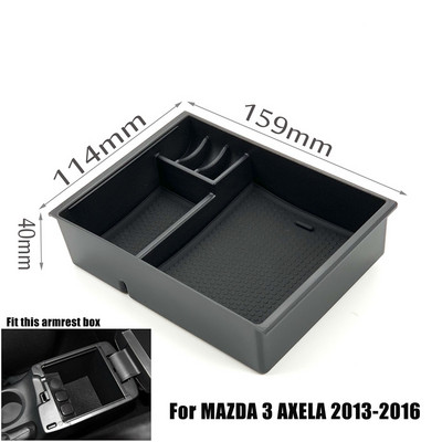Αξεσουάρ στυλ αυτοκινήτου Κουτί κεντρικού υποβραχιόνιου Δίσκος αποθήκευσης Γάντια παλέτα για MAZDA 3 6 AXELA ATENZA CX-5 CX5 CX-8 CX8 CX-9 CX9