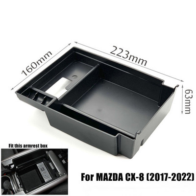Αξεσουάρ στυλ αυτοκινήτου Κουτί κεντρικού υποβραχιόνιου Δίσκος αποθήκευσης Γάντια παλέτα για MAZDA 3 6 AXELA ATENZA CX-5 CX5 CX-8 CX8 CX-9 CX9