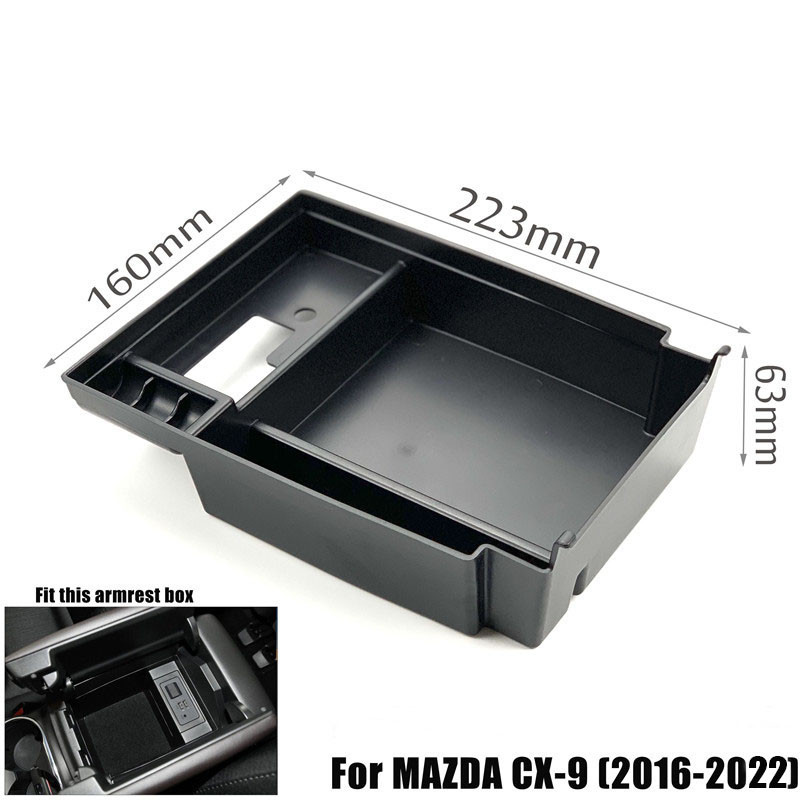 Αξεσουάρ στυλ αυτοκινήτου Κουτί κεντρικού υποβραχιόνιου Δίσκος αποθήκευσης Γάντια παλέτα για MAZDA 3 6 AXELA ATENZA CX-5 CX5 CX-8 CX8 CX-9 CX9