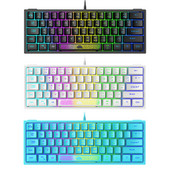 K61 RGB žična tipkovnica 60 posto 62 tipke Ergonomska gaming tipkovnica Ultra-kompaktna mini tipkovnica Više načina rada za prijenosno računalo