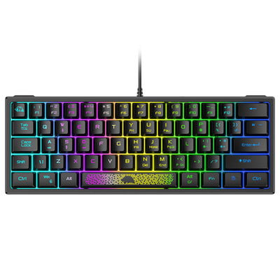 K61 RGB žična tipkovnica 60 posto 62 tipke Ergonomska gaming tipkovnica Ultra-kompaktna mini tipkovnica Više načina rada za prijenosno računalo