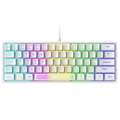 K61 RGB žična tipkovnica 60 posto 62 tipke Ergonomska gaming tipkovnica Ultra-kompaktna mini tipkovnica Više načina rada za prijenosno računalo