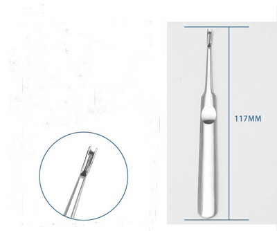 Două tipuri din oțel inoxidabil Cuticule Pusher Trimmer Remover Pedichiură Manichiură Nail Art Tools 11cm