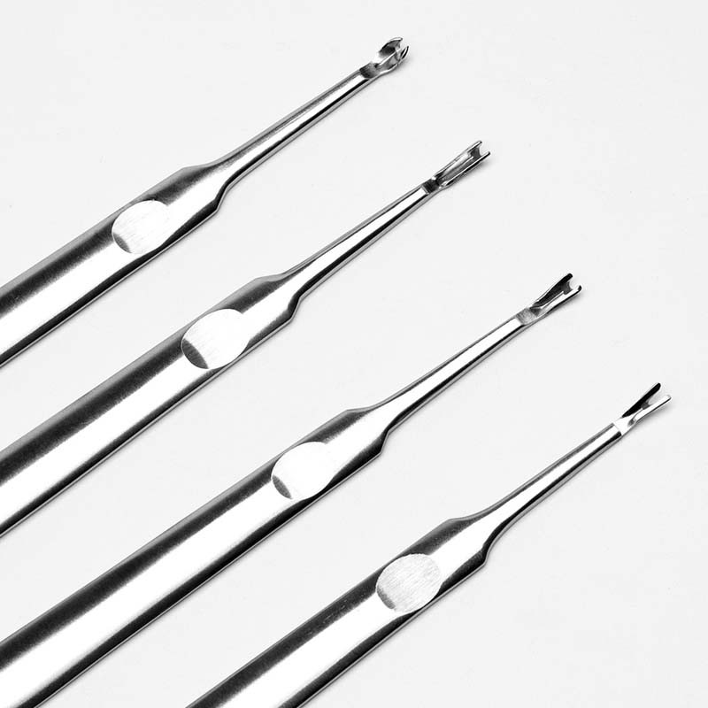 Două tipuri din oțel inoxidabil Cuticule Pusher Trimmer Remover Pedichiură Manichiură Nail Art Tools 11cm