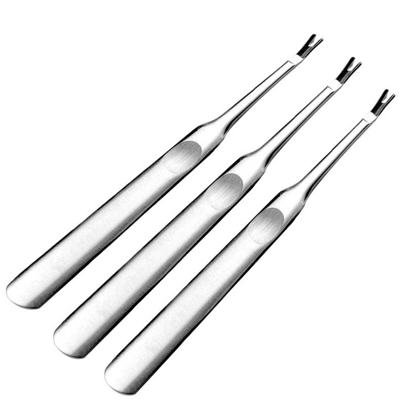 Două tipuri din oțel inoxidabil Cuticule Pusher Trimmer Remover Pedichiură Manichiură Nail Art Tools 11cm