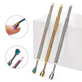 Kahe otsaga küünenaha lükkaja surnud naha eemaldaja roostevabast terasest hobuseraua maniküüri puhastusvahend küünetõukuri pediküüri puhastaja