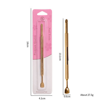 Kahe otsaga küünenaha lükkaja surnud naha eemaldaja roostevabast terasest hobuseraua maniküüri puhastusvahend küünetõukuri pediküüri puhastaja