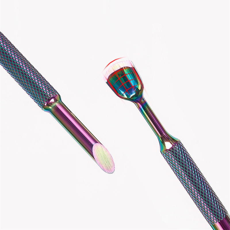 Kahe otsaga küünenaha lükkaja surnud naha eemaldaja roostevabast terasest hobuseraua maniküüri puhastusvahend küünetõukuri pediküüri puhastaja