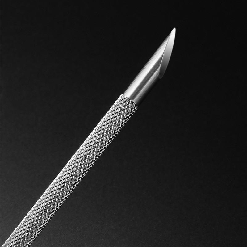 1 bucată cu dublu capete din oțel inoxidabil pentru împingere a cuticulelor pentru îndepărtarea manichiurii pentru unghii, instrument pentru nail art.