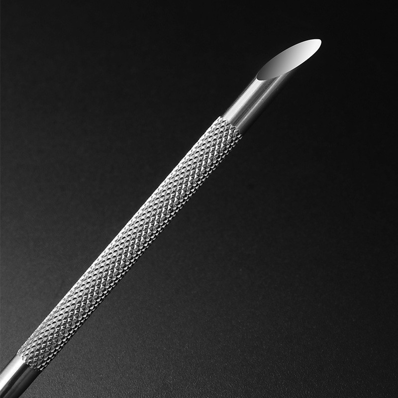 1 bucată cu dublu capete din oțel inoxidabil pentru împingere a cuticulelor pentru îndepărtarea manichiurii pentru unghii, instrument pentru nail art.