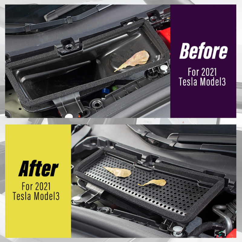 Futhope Model 3 auto õhuvoolu ventilatsiooni kate Tesla mudeli 3 2021-2023 õhu sisselaskeava kaitsev automaatfiltri konditsioneeri tolmukate