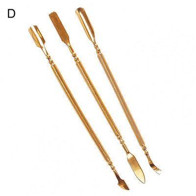 Delikatni potiskivač za nokte Čvrsti dizajn s dvostrukim vrhom Sredstva za uklanjanje zanoktica Dizajn za utiskivanje Nail Art alati Gurač mrtve kože za manikuru