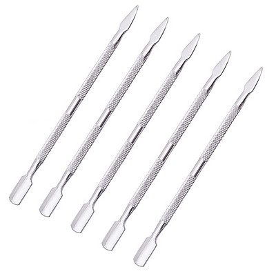 1/5 buc Nails Art Cuticule Pusher din oțel inoxidabil piele moartă Cuticule Remover Manichiură Curățare Instrumente pentru manichiură Repousse Cuticule