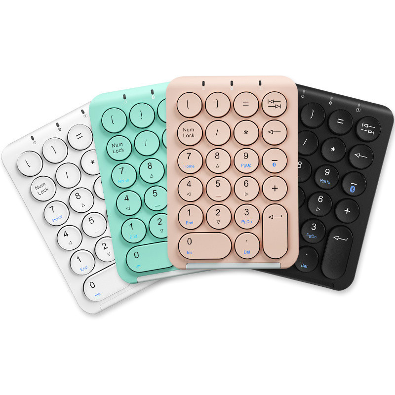 BOW juhtmeta numbriklaviatuur Bluetoothi numbriklaviatuur ümmargused klahvistikud 22 klahviga laetav numbriklaviatuur sülearvuti jaoks
