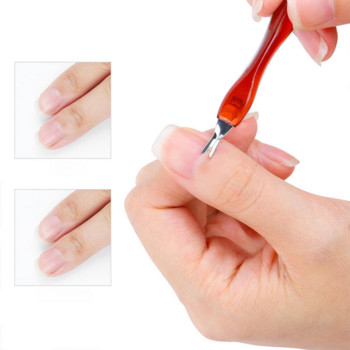 1 τμχ Dead Skin Fork Nail Remover Cuticle Fork Nail Art Trim Nipper Pusher Trimmer Εργαλεία μανικιούρ