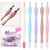 Dispozitiv pentru îndepărtarea cuticulelor pentru unghii 5 buc. Împingător pentru cuticule Curățător de unghii din cauciuc Cu dublu cap pentru piele moartă Cuțit pentru îndepărtarea cuticulei Furcă Instrument pentru unghii