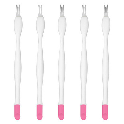 Dispozitiv pentru îndepărtarea cuticulelor pentru unghii 5 buc. Împingător pentru cuticule Curățător de unghii din cauciuc Cu dublu cap pentru piele moartă Cuțit pentru îndepărtarea cuticulei Furcă Instrument pentru unghii