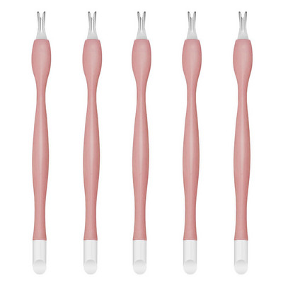 Dispozitiv pentru îndepărtarea cuticulelor pentru unghii 5 buc. Împingător pentru cuticule Curățător de unghii din cauciuc Cu dublu cap pentru piele moartă Cuțit pentru îndepărtarea cuticulei Furcă Instrument pentru unghii