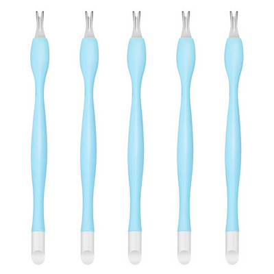 Dispozitiv pentru îndepărtarea cuticulelor pentru unghii 5 buc. Împingător pentru cuticule Curățător de unghii din cauciuc Cu dublu cap pentru piele moartă Cuțit pentru îndepărtarea cuticulei Furcă Instrument pentru unghii