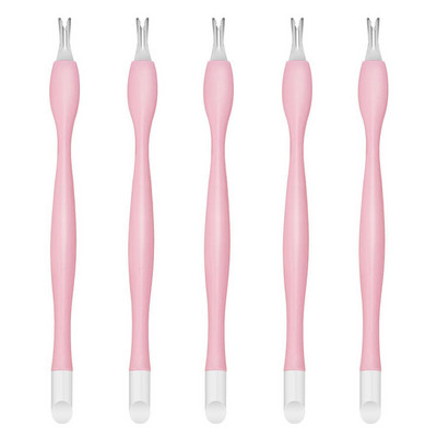 Dispozitiv pentru îndepărtarea cuticulelor pentru unghii 5 buc. Împingător pentru cuticule Curățător de unghii din cauciuc Cu dublu cap pentru piele moartă Cuțit pentru îndepărtarea cuticulei Furcă Instrument pentru unghii