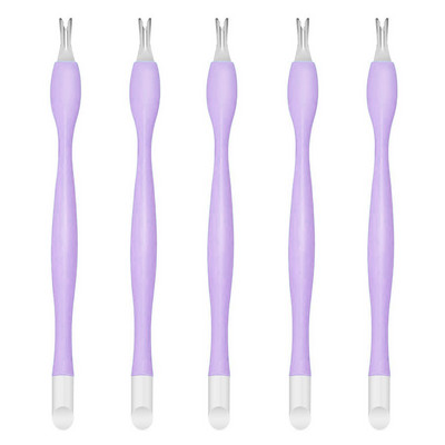 Dispozitiv pentru îndepărtarea cuticulelor pentru unghii 5 buc. Împingător pentru cuticule Curățător de unghii din cauciuc Cu dublu cap pentru piele moartă Cuțit pentru îndepărtarea cuticulei Furcă Instrument pentru unghii