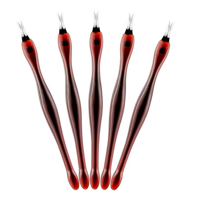 5 vnt Dead Skin Fork Trimmer Remover Priežiūra Nagų dailės Įrankiai manikiūrui Odelių Nuėmiklis Nagai Odelių Stūmiklis Pjūvių Taisymas Pašalinimas