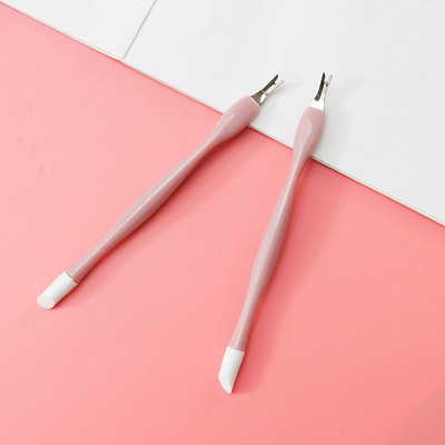 Cutitură dublă pentru arta unghiilor Cutitură pentru furculiță Pedichiură reutilizabilă În formă de V Dispozitiv pentru îndepărtarea cuticulelor Instrument de manichiură Pusher Pedichiură Stick Îngrijirea unghiilor