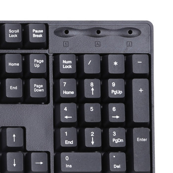 104 клавиша в пълен размер Руска/Английска безшумна клавиатура Водоустойчива офис клавиатура за компютър с Windows дропшиппинг
