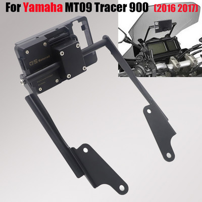 Държач за предна стойка за телефон за мотоциклет Скоба за смартфон GPS навигация за Yamaha MT 09 MT09 Tracer 900 2016 2017