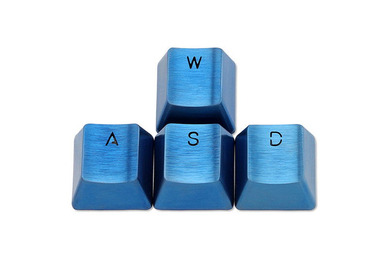 Tastatură din oțel inoxidabil Teamwolf MX Metal Keycap pentru tastatură gaming cu tastatură WASD R2 R3 lumină prin spate iluminată Negru Albastru Auriu gradient
