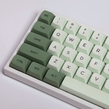 124 Πλήκτρα Matcha Πράσινο Μηχανικό πληκτρολόγιο Keycaps Dye Sublimation XDA Keycap Αγγλικά Ιαπωνικά PBT Key caps For Cherry MX Switch