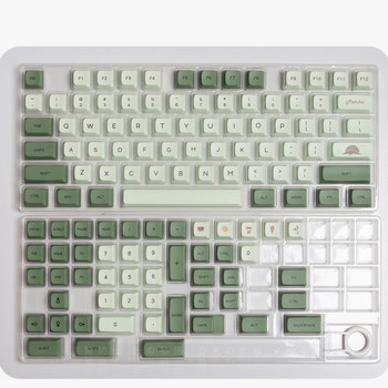 124 клавиша Matcha Green Механична клавиатура Капачки за сублимация на багрило XDA Keycap Английски японски PBT Капачки за клавиши за Cherry MX Switch