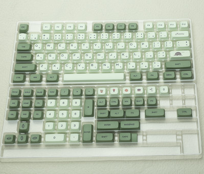 124 tipke Matcha Green Mehanička tipkovnica Tipke Dye Sublimation XDA Keycap Engleski Japanski PBT Kapice tipki za Cherry MX Switch