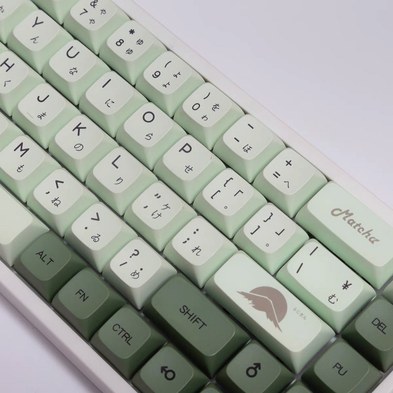 124 tipke Matcha Green Mehanička tipkovnica Tipke Dye Sublimation XDA Keycap Engleski Japanski PBT Kapice tipki za Cherry MX Switch