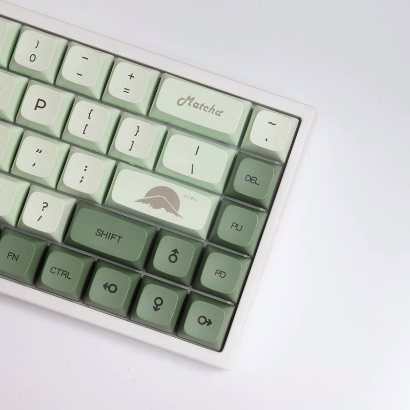 124 tipke Matcha Green Mehanička tipkovnica Tipke Dye Sublimation XDA Keycap Engleski Japanski PBT Kapice tipki za Cherry MX Switch