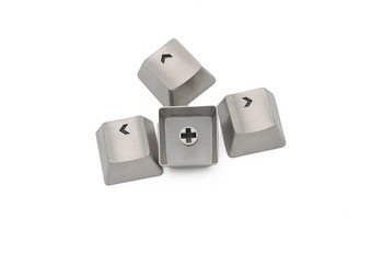 teamwolf неръждаема стомана MX Keycap сребърен цвят метална клавишна капачка за механична клавиатура ключ за игри стрелка ключ светлина през задно осветяване