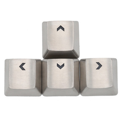 Teamwolf nerūdijančio plieno MX Keycap sidabro spalvos metalinis klaviatūros dangtelis, skirtas mechaniniams žaidimams klaviatūros klavišų rodyklės klavišų lemputė per apšvietimą