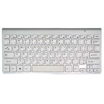 Vene hispaania prantsuse araabia heebrea klaviatuur 2.4G juhtmevaba üliõhuke vaigistatud klaviatuur Macile Win XP 7 10 Android TV BOX