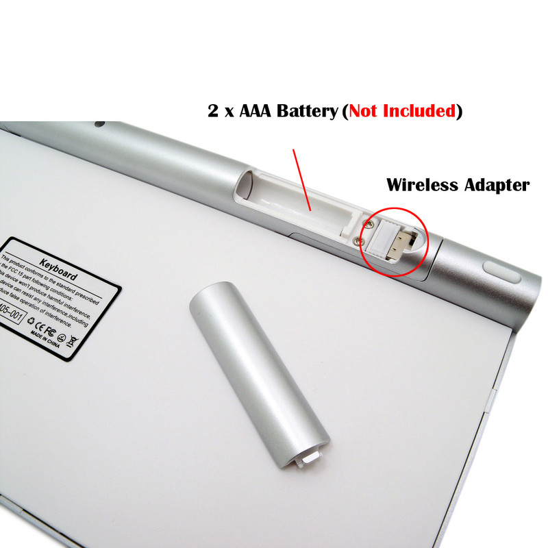 Vene hispaania prantsuse araabia heebrea klaviatuur 2.4G juhtmevaba üliõhuke vaigistatud klaviatuur Macile Win XP 7 10 Android TV BOX