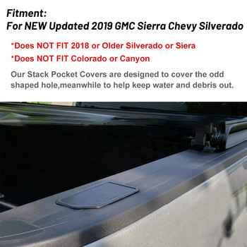 Съвместим с Silverado/GMC Sierra Truck Bed Rail Stake Pocket Cover Caps Тапи за отвори за релси Водоустойчив Лесно почистване