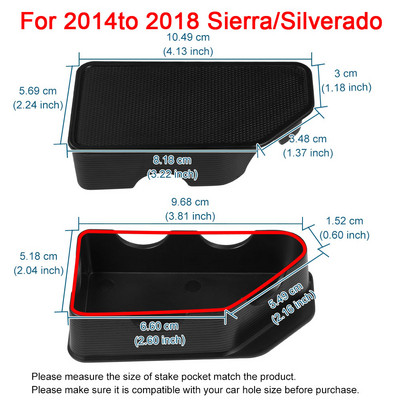 Compatibil cu Silverado/GMC Sierra șină de pat pentru camioane Capace de acoperire pentru buzunar Capace pentru orificii șine Impermeabil Curățare ușoară