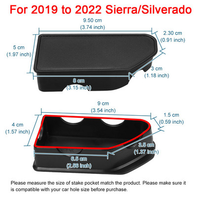 Compatibil cu Silverado/GMC Sierra șină de pat pentru camioane Capace de acoperire pentru buzunar Capace pentru orificii șine Impermeabil Curățare ușoară