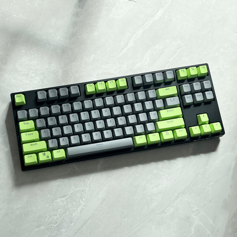 106 klahvi Hallid punased klahvikatted PBT eripakkumised klahvikorgid Taustvalgustusega kahevärvilised klahvikorgid MX Switchi 61/87104 mehaanilise klaviatuuri jaoks