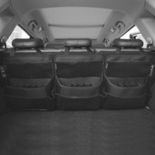 Organizator de portbagaj de mașină, geantă de depozitare reglabilă pentru bancheta din spate, plasă de mare capacitate, multifuncțională Oxford, organizatoare universale pentru spătarul scaunului auto