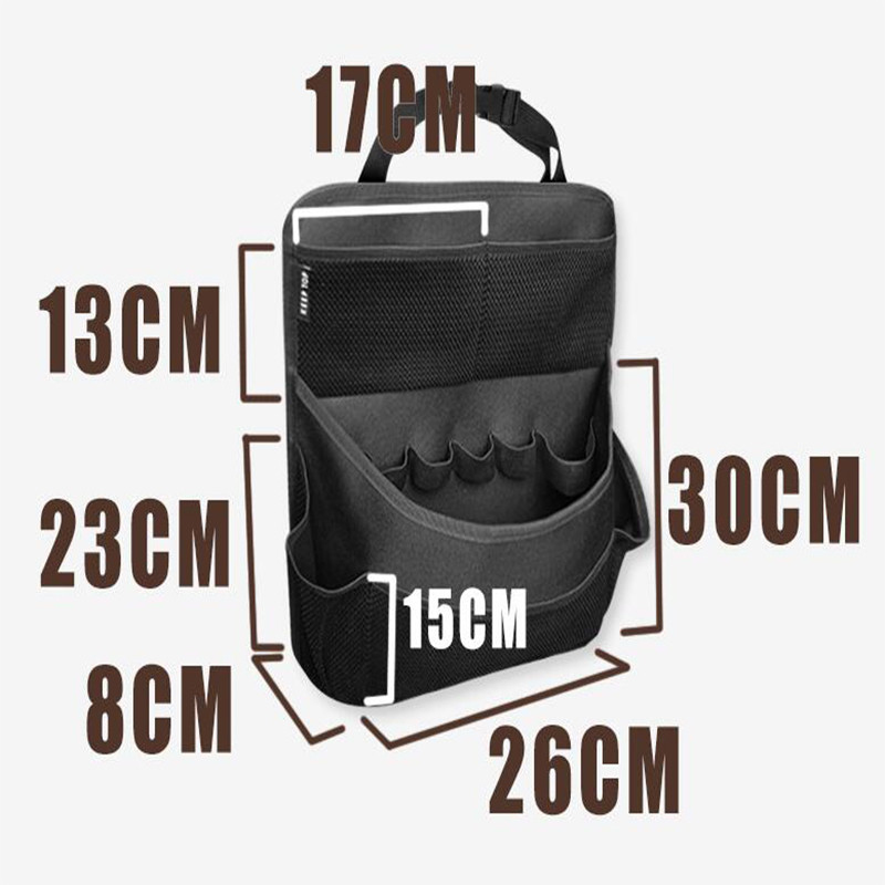 Organizator de portbagaj de mașină, geantă de depozitare reglabilă pentru bancheta din spate, plasă de mare capacitate, multifuncțională Oxford, organizatoare universale pentru spătarul scaunului auto