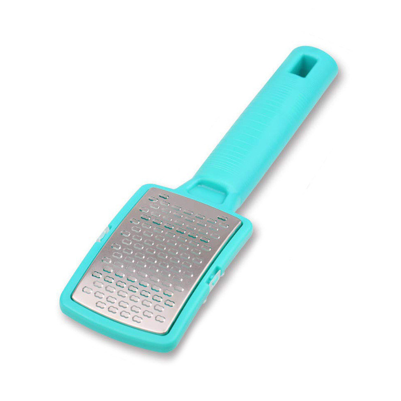 Multifuncțional 1PC verde din oțel inoxidabil pentru îndepărtarea calusului pentru pedichiură Picior pentru picior Scrubber Pilă pentru picioare cu capac de depozitare 2#