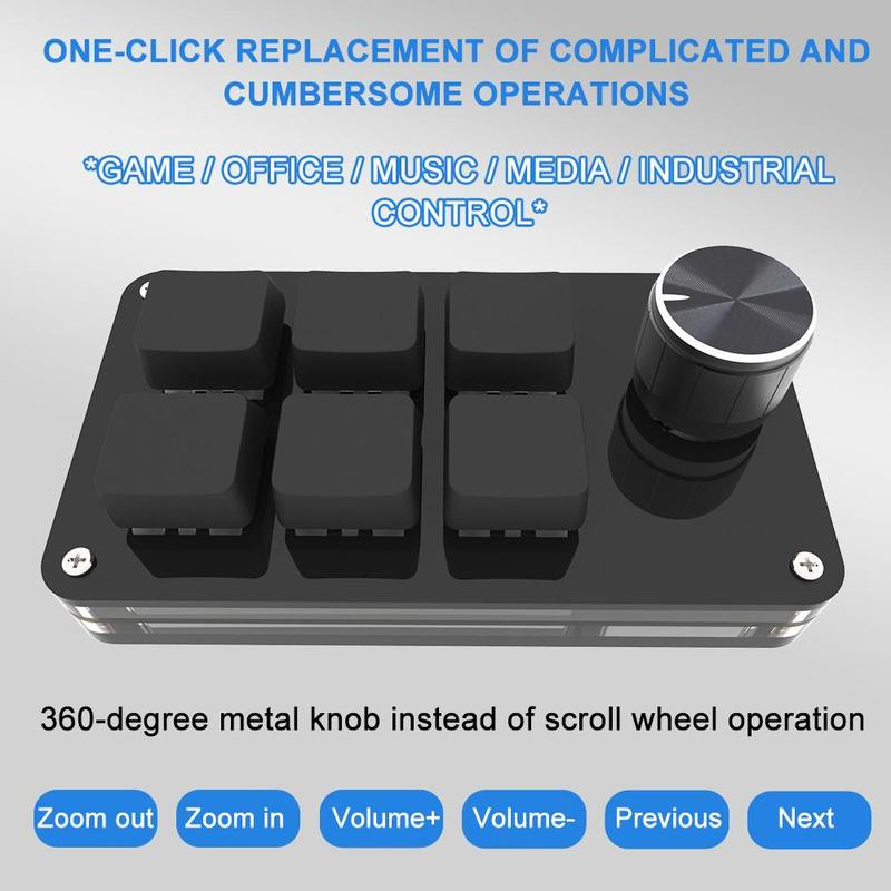 Kaasaskantav miniklaviatuur OSU USB kohandatud mänguklaviatuur 3/6/12 klahvidega programmeeritav DIY mehaaniline klaviatuur makroklaviatuur