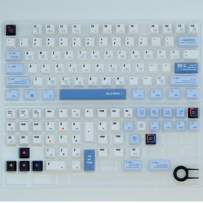 GMK Alter Rainbow EVA NO.1 Bear Gura 129 taste Cherry Profil PBT Keycaps pentru MX Switch GK61 NT75 C64 Tastatură mecanică personalizată